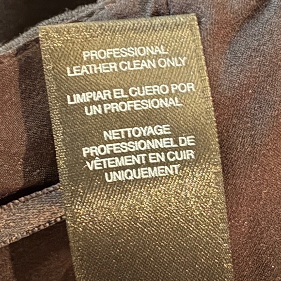 White House Black Market Black Genuine Leather Mini Pencil Skirt w/ Stud Accents - Picture 12 of 13